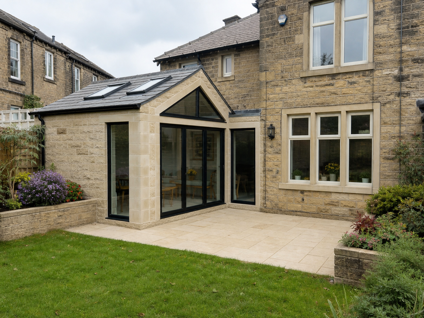 Stone terrace house extension in Brighouse